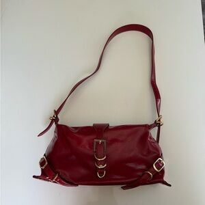 Y2K Red Buckle Bag
